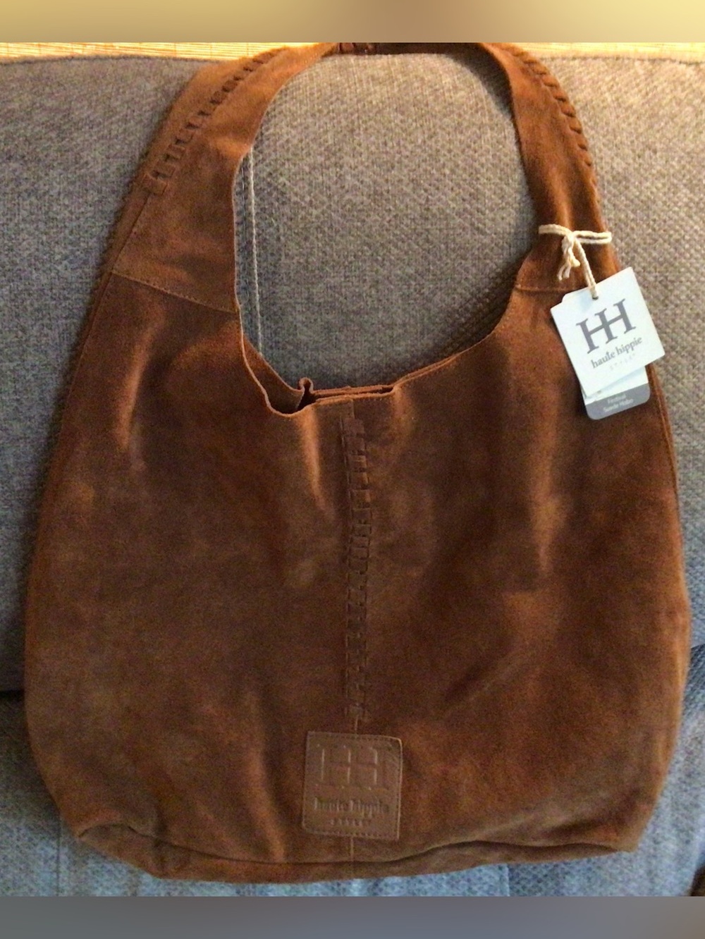 Haute Hippie / Chestnut Brown Slouchy Suede Festival Hobo Bag - NWT - Picture 3 of 14